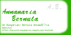 annamaria bernula business card